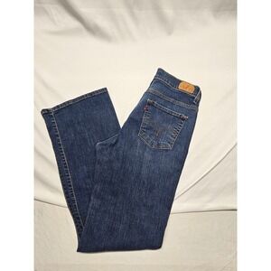 Levis 512 Perfectly Slimming Bootcut Jeans Women Dark Wash Blue Denim sz 10m